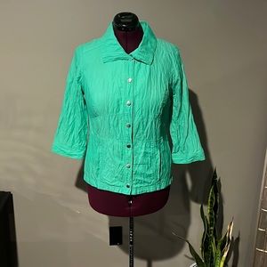 Chico’s Zenergy Woven Crinkled Jacket Chico’s Size 1 US Size 8